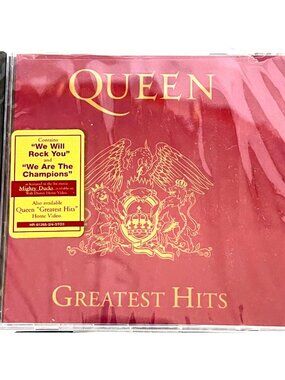 Queen ‎Greatest Hits CD USA Ed 1992 Sealed w/Hype 17trks Dust Champions Rock You